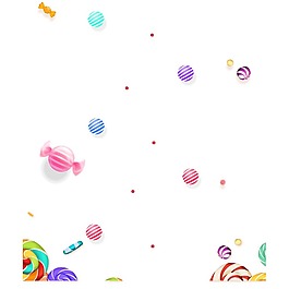 彩色糖果飄浮元素