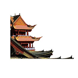 手繪中式建筑元素