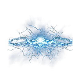 手繪雷電線條元素