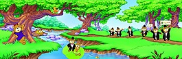 幼兒森林小熊背景