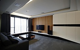 簡約客廳背景墻效果圖