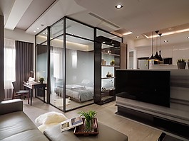 北歐簡(jiǎn)約客廳背景墻效果圖