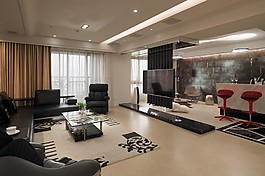 現(xiàn)代簡(jiǎn)約客廳背景墻效果圖