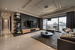 簡約客廳背景墻效果圖