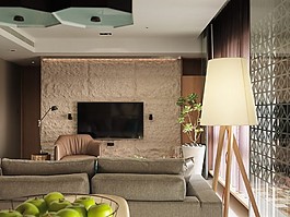 現代客廳背景墻效果圖