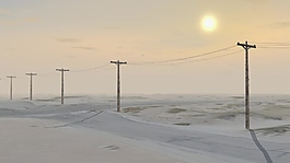 冬季雪景陽光視頻