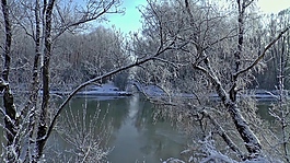 雪景水上視頻素材