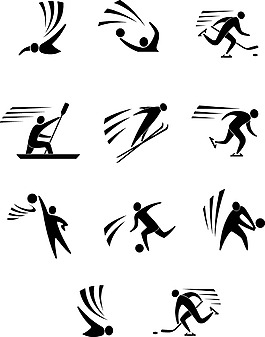 簡單籃球運動卡通矢量圖標(biāo)