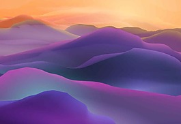 美麗的山峰插畫