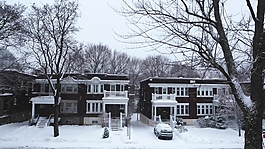 城市冬季雪景視頻素材
