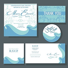 藍色海浪時尚VI設計