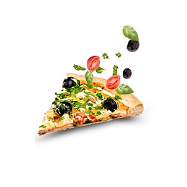 美味披薩美食元素