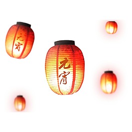手繪元宵燈籠元素