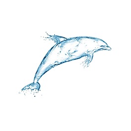 藍(lán)色透明鯨魚png元素
