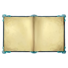 手繪花紋書本元素