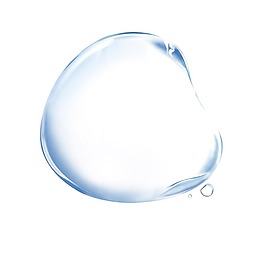 透明藍色水珠元素
