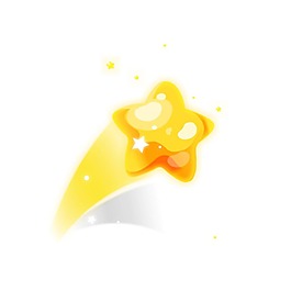 滑落的星星png元素
