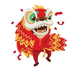 舞龍png透明元素