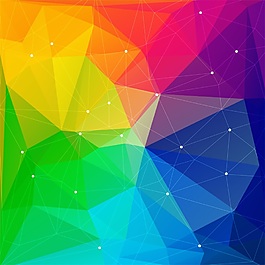 綠色黃色幾何多邊形渲染背景矢量EPS