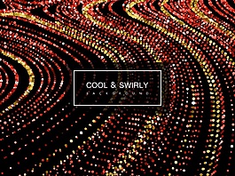 金色幾何卷曲時(shí)尚彩色光澤的抽象背景