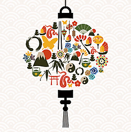 中國新年元素矢量集