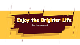 黃色幾何形狀banner背景