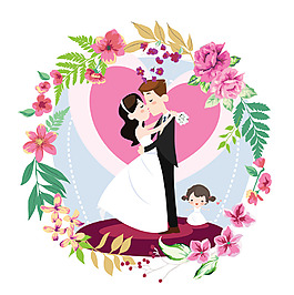 小清新花環(huán)婚禮logo