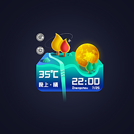 2.5D立體天氣控件