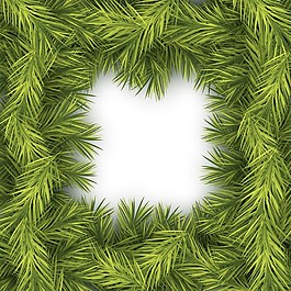 圣誕綠色植物矢量素材
