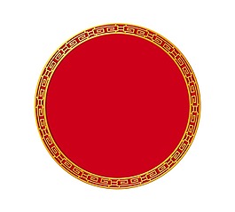 手繪花紋圓圈元素