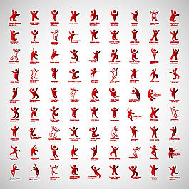 運(yùn)動(dòng)人物角色圖標(biāo)素材