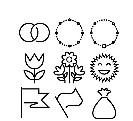 旗子簡(jiǎn)單黑色線條實(shí)用