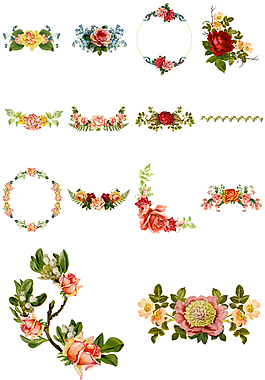 手繪時(shí)尚花朵插畫(huà)