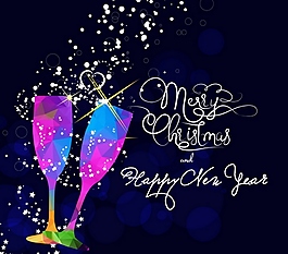 彩色酒杯矢量素材