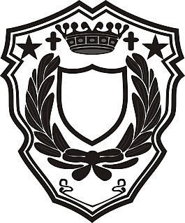黑白盾牌圖標(biāo)元素
