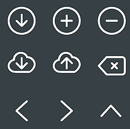 向上白色常用小圖標(biāo)