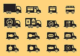 送餐車矢量素材