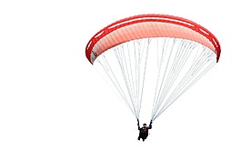 手繪跳傘飄浮元素