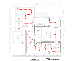 平面引導(dǎo)圖CAD室內(nèi)線圖功能區(qū)
