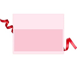 粉色絲帶邊框png免扣元素