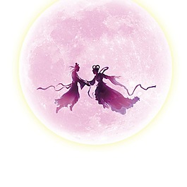 七夕牛郎織女png免扣元素