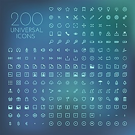 200個(gè)日?；ヂ?lián)網(wǎng)常用圖標(biāo)矢量素材