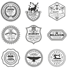 鹿角黑色標簽圖標