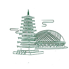雷峰塔体育馆png免扣元素