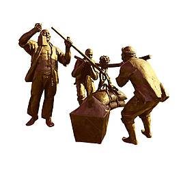 銅人雕塑png免扣元素