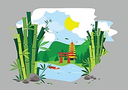 竹子戶外風(fēng)景素材