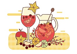 夏天果汁矢量素材