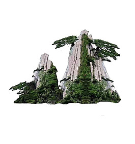 公园假山png免扣元素