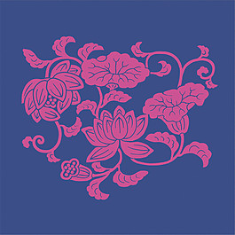 藍(lán)色花紋無(wú)縫背景圖