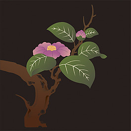 簡(jiǎn)約花枝裝飾圖